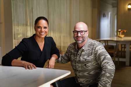 Award-winning documentarian, journalist, author, speaker, media critic, and philanthropist Soledad O'Brien poses for portrait with "Killer Lies: Chasing a True Crime Con Man" documentary Director Ben Selkow. "Killer Lies: Chasing a True Crime Con Man," a documentary series about obsession and deception, following the unraveling of Stephane Bourgoin’s career as a best-selling author and serial killer expert.