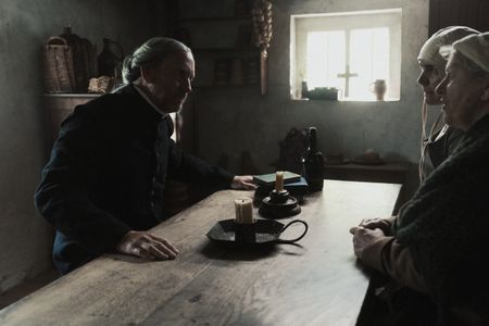 Reverend Sinclair looks upon Janet Liston and Elizabeth Sellor. (Dash Productions Services LTD/Antoan Ivanov)