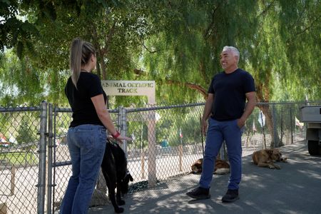 Cesar Millan and Jaclyn. (National Geographic)