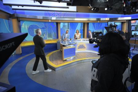 Sam Champion, Michael Strahan, Robin Roberts, George Stephanopoulos