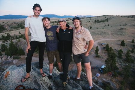 L to R: Isaac, Max, Conrad and Sam outside of Bozeman, Montana. (Credit: Chris Murphy)