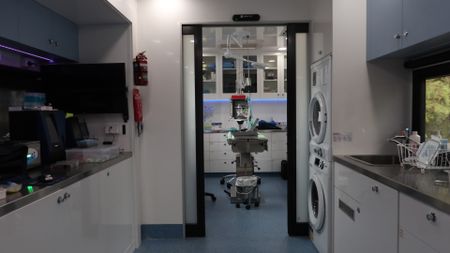 The surgery room in the Bryon Bay wildlife truck. (EQ Media Group/Jacki e Munro)