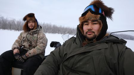 Gage and Avery Hoffman look for moose during a subsistence hunt that will provide food for their family and their community. (BBC Studios Reality Productions, LLC/Jeffrey Alexander)