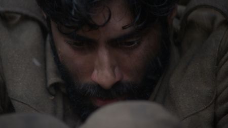 Medic Siddiq Ahmed (played by Rishi Rian) is pictured during his escape to Andorra in a WW2 historic reenactment scene for "Erased: WW2's Heroes of Color." Medic Siddiq Ahmed was a member of Force K6, an Indian Regiment of mule handlers in WW2. Amidst the chaos of Dunkirk and the advancing German Army, one little-known Indian Regiment fights for victory and independence. (National Geographic)