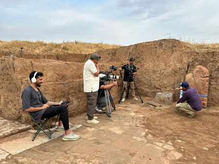 Osama Hisham Hameed showcases the rebuild effort at the ancient city of Babylon in Iraq. (Windfall Films)