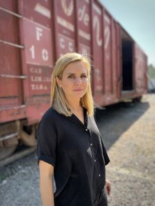 Mariana van Zeller visits the Tapachula train station she filmed in when she first started her career as a reporter. It has now been turned into a museum. (National Geographic for Disney)