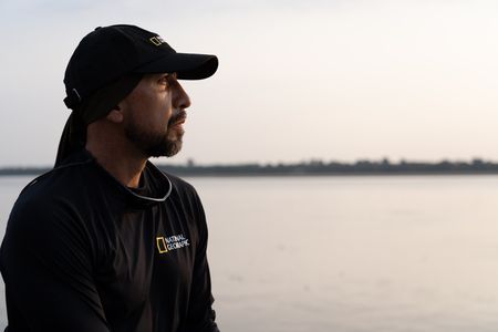 Portrait of National Geographic Explorer Fernando Trujillo on the Amazon River.  (credit: Estefania Rodriguez)