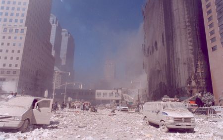 9/11: ONE DAY IN AMERICA - Wreckage and dust in New York City caused by the September 11 terrorist attacks. (Photo Credit: NIST)
