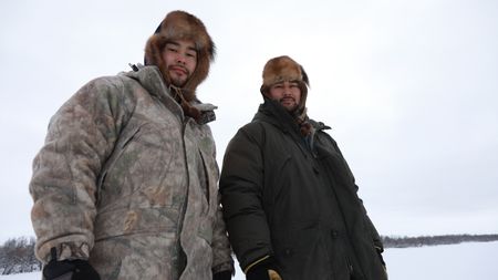 Gage and Avery Hoffman look for moose during a subsistence hunt that will provide food for their family and their community. (BBC Studios Reality Productions, LLC/Jeffrey Alexander)