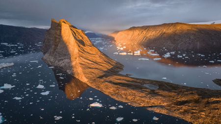 Ingmikortilaq at sunrise. (photo credit: National Geographic/Pablo Durana)