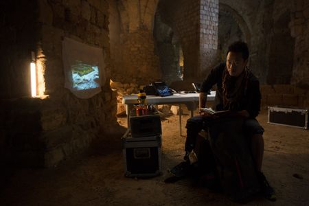Acre, Israel - Dr. Albert Lin in his temporary field lab. (Blakeway Productions/National Geographic)