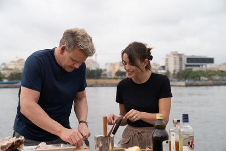 Gordon Ramsay and Mika during the final cook in Cuba. (National Geographic/Justin Mandel)