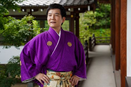 Portrait shot of Taijyu Fujiyama at the Zōjō-ji Temple.   (National Geographic/Dana Hayes)