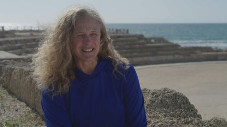 Geoarchaeologist Beverly Goodman poses for a portrait in Caesarea, Israel. (Windfall Films)