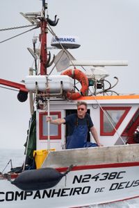 Portugal - Gordon Ramsay on his way to fish for sardines off the coast of Portugal. (Credit: National Geographic/Justin Mandel)