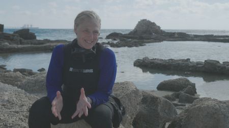 Geoarchaeologist Beverly Goodman poses for a portrait in Caesarea, Israel. (Windfall Films)