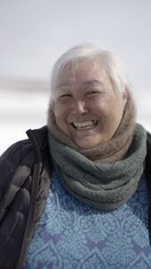 Teresa Pingayak in the winter season, out on the tundra. (National Geographic/Matt Kynoch)