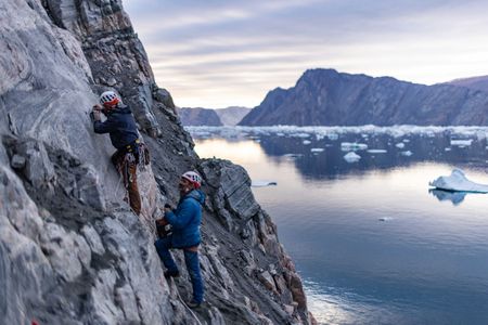 Aldo Kane and Mikey Schaefer drilling temperature sensors. (photo credit: National Geographic/Pablo Durana)