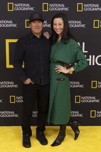 2024 TCA WINTER PRESS TOUR  - Jimmy Chin and Chai Vasarhelyi from the “Photographer” panel at the National Geographic presentation during the 2024 TCA Winter Press Tour at the Langham Huntington on February 8, 2024 in Pasadena, California. (National Geographic/PictureGroup)