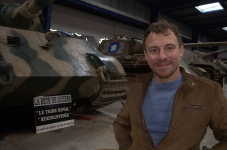 Arthur in tank museum. (National Geographic/Ciaran Henry)