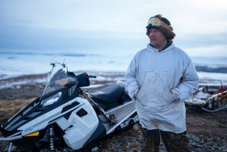 Chip Hailstone prepares to travel to a nearby location to build a bird blind. (BBC Studios Reality Productions/Ashton Hurlburt)