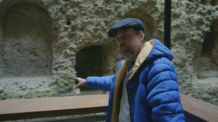 Tony Pollard in Rochester Castle, Kent, UK. (National Geographic)