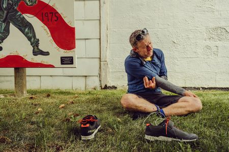 Tommy Caldwell on the Devils Thumb expedition that includes biking, hiking, sailing and climbing. They rode just shy of 2,300 and the expedition took 55 days. (National Geographic/Taylor Shaffer)