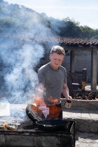 Oaxaca, Mexico - Gordon Ramsay works on his dishes during the final cook in Oaxaca, Mexico. (Credit: National Geographic/Justin Mandel)