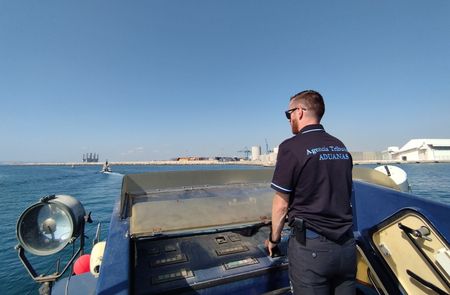 A tax agency watches the coast in Valencia, Spain. (Guardia Civil)