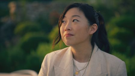 Awkwafina at Mrs. Kwon's house. (National Geographic)