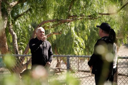 Cesar talks to Johnnie and Celestria with Beast.(National Geographic)