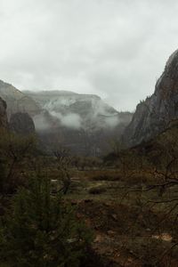 Fog settles in Zion's Virgin River Valley. (National Geographic/Jake Hewitt)