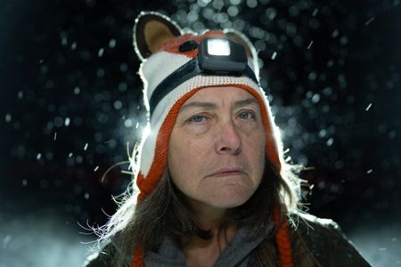 Sue Aikens travels by night after journeying to the Arctic Ocean. (BBC Studios Reality Productions, LLC/Jayce Kolinski)