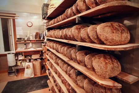 Freshly baked loaves are displayed at Brickmaiden Breads in Point Reyes, Calif. (National Geographic/Ryan Rothmaier)