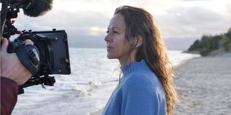 BTS of Sheree Marris looking out to the sea. (Big Wave Productions)