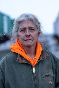 Sue Aikens checks Kavik River Camp after being away for some time due to health reasons. (BBC Studios Reality Productions/Jayce Kolinski)