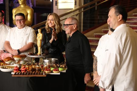 LARA SPENCER, WOLFGANG PUCK AND TEAM