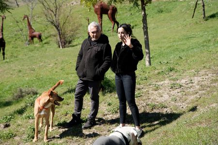 Cesar and Adriana chat at the Dog Psychology Center. (National Geographic)