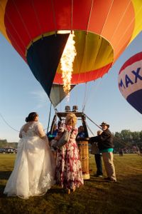 Bride Kylee Augustine at the Elope at the Eclipse event in Russellville, AR on April 8, 2024. (Credit: Aaron Huey)