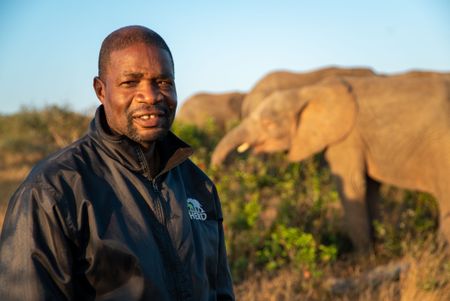 Lead elephant carer Tigere Matipedza. (National Geographic/Cherique Pohl)