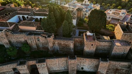 M·laga's Alcazaba fortress is seen from above. (National Geographic)