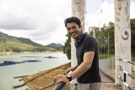 Henry Golding in Bantang Ai. (Credit: National Geographic/Annice Lyn)