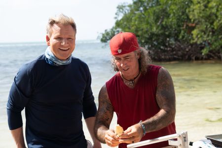 Gordon Ramsay and Chef Paul during the final cook in Florida. (National Geographic/Justin Mandel)