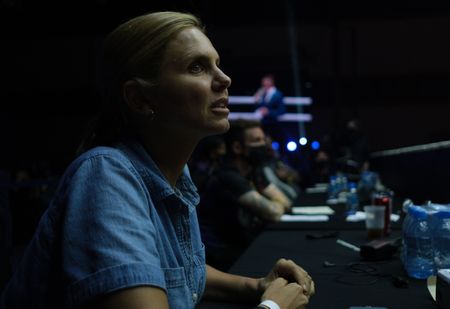 Mariana van Zeller ringside at a BKFC Thailand fight. (National Geographic)