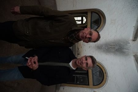 Bart Gielen inside Fort Honswijk with historic engineer,  Martin Ijdo. (National Geographic)