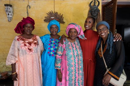 Marie Diop, Marie Diop, Aissa Diop, Issa Rae and Moi Ndeye Fatou. (National Geographic/John Wendle)