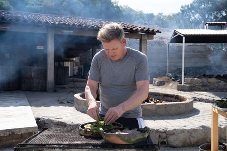 Oaxaca, Mexico - Gordon Ramsay seasoning Mole Negra  during the final cook in Mexico. (Credit: National Geographic/Justin Mandel)
