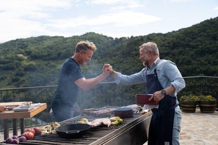 Gordon Ramsay and Chef Xosé “Pepe” Cannas at the final cook. (National Geographic/Justin Mandel)