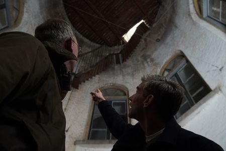 Bart Gielen inside Fort Honswijk with historic engineer,  Martin Ijdo. (National Geographic)