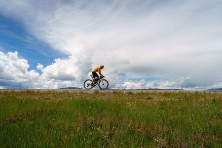 Tommy Caldwell on the Devils Thumb expedition that includes biking, hiking, sailing and climbing. They rode just shy of 2,300 and the expedition took 55 days.  (National Geographic/Taylor Shaffer)